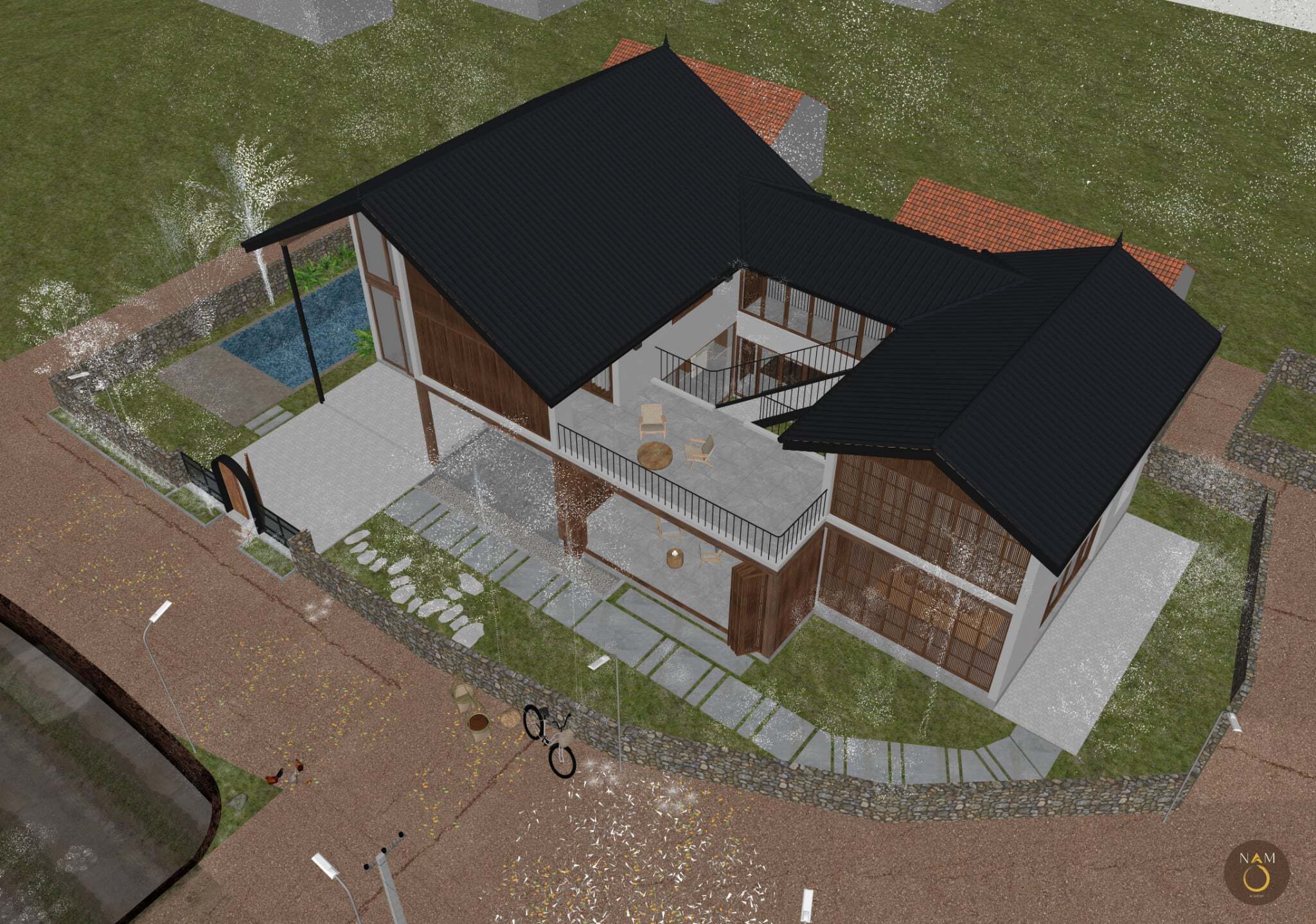 From massing sketch to presentation-ready image